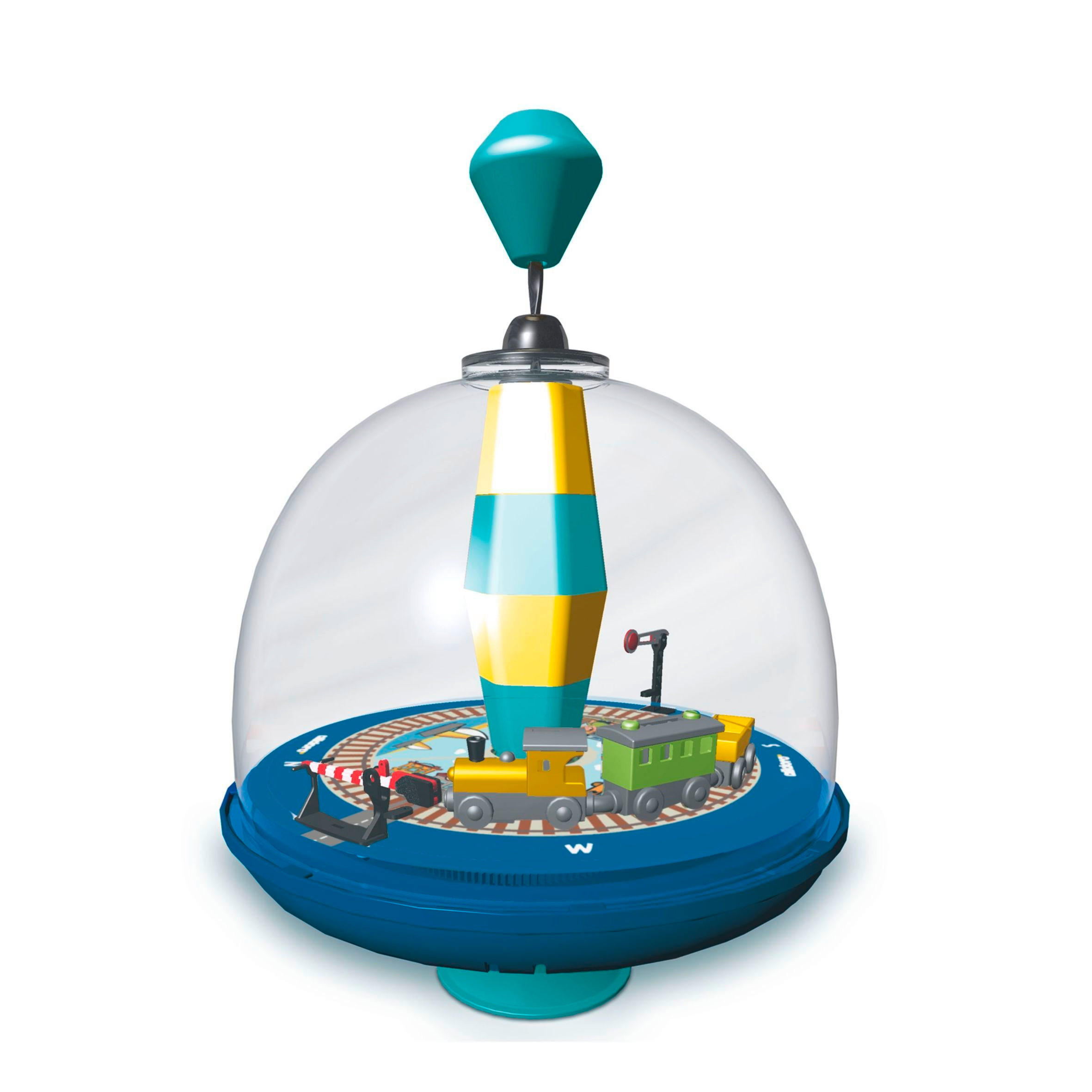 HANDKREISEL Eisenbahn Kreisel  - Blau, Basics, Kunststoff (23 cm/20,3 cm/20,4 cmcm) - alldoro