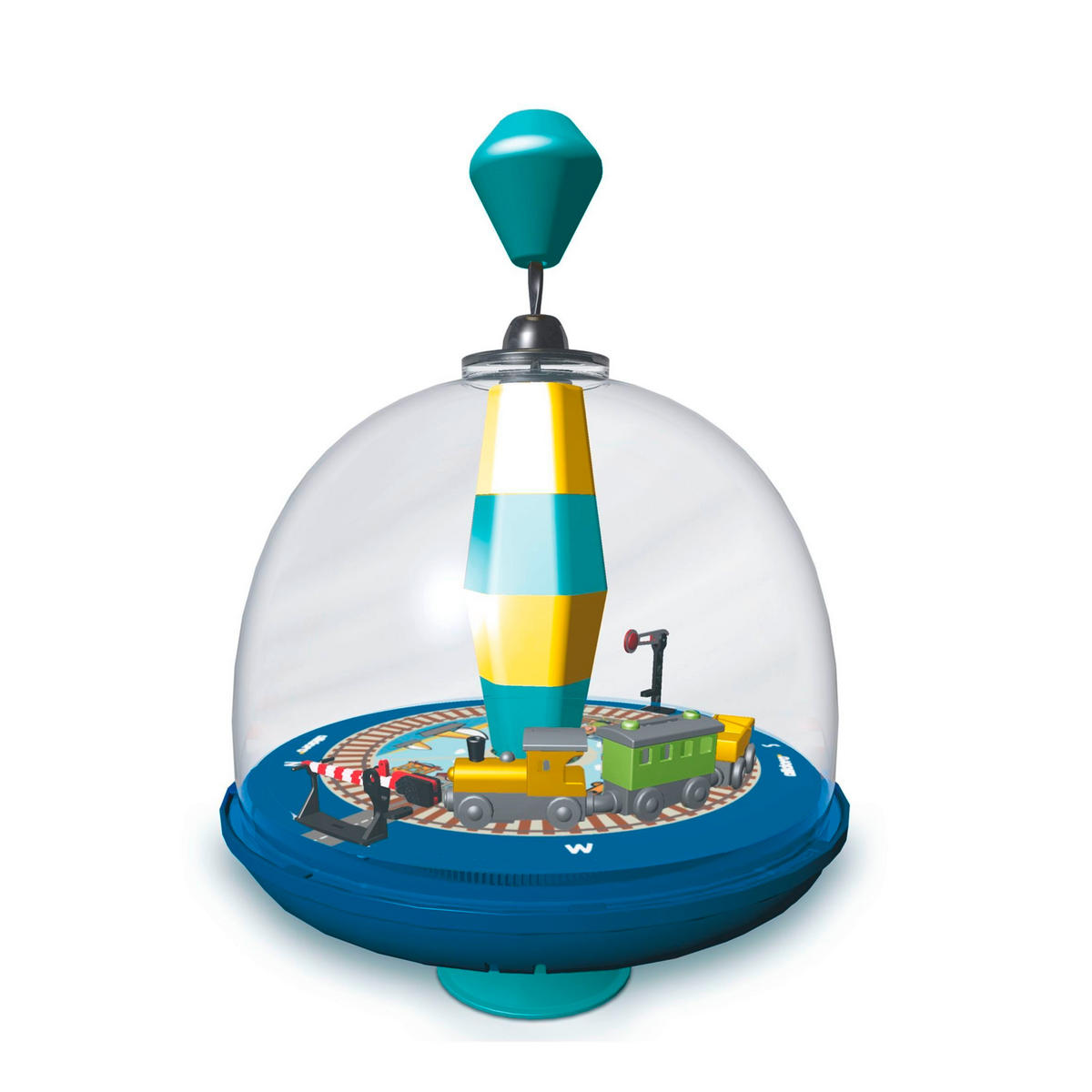 HANDKREISEL Eisenbahn Kreisel  - Blau, Basics, Kunststoff (23 cm/20,3 cm/20,4 cmcm) - alldoro