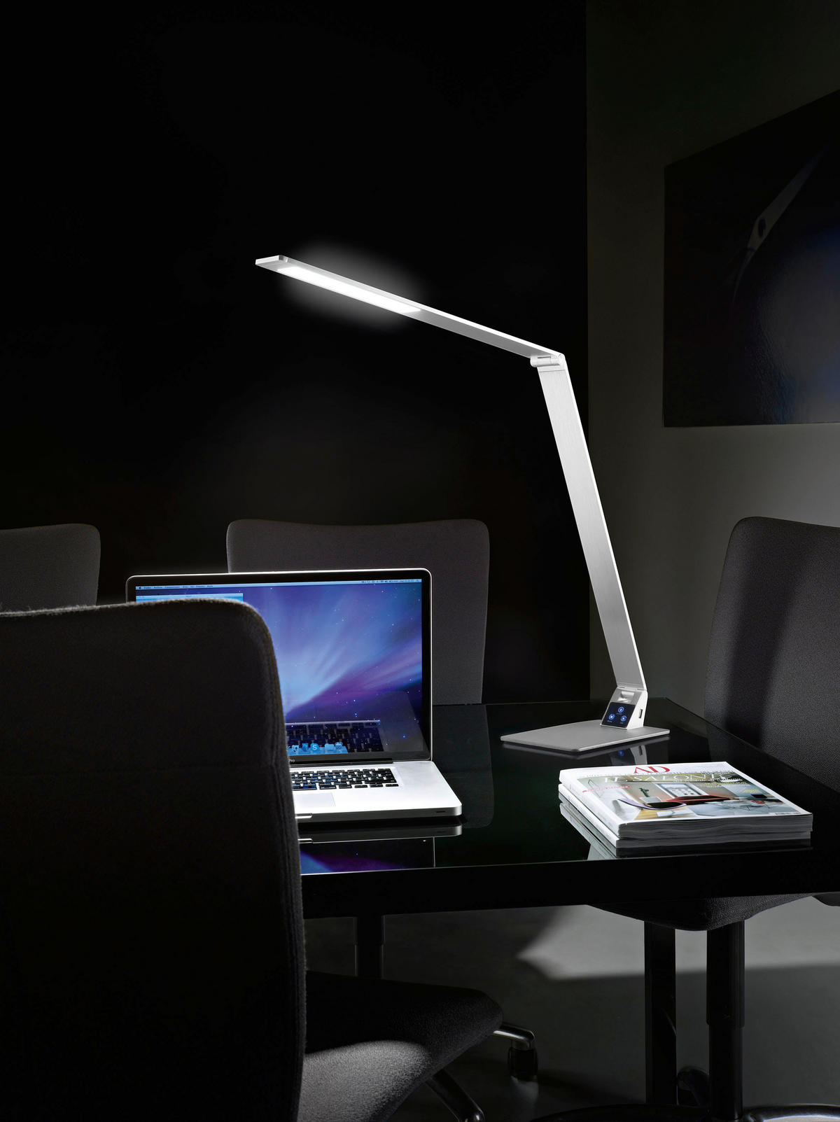 LED-SCHREIBTISCHLEUCHTE Wasp 100/106 cm  - Alufarben, Basics, Metall (100/106cm) - Fabas Luce