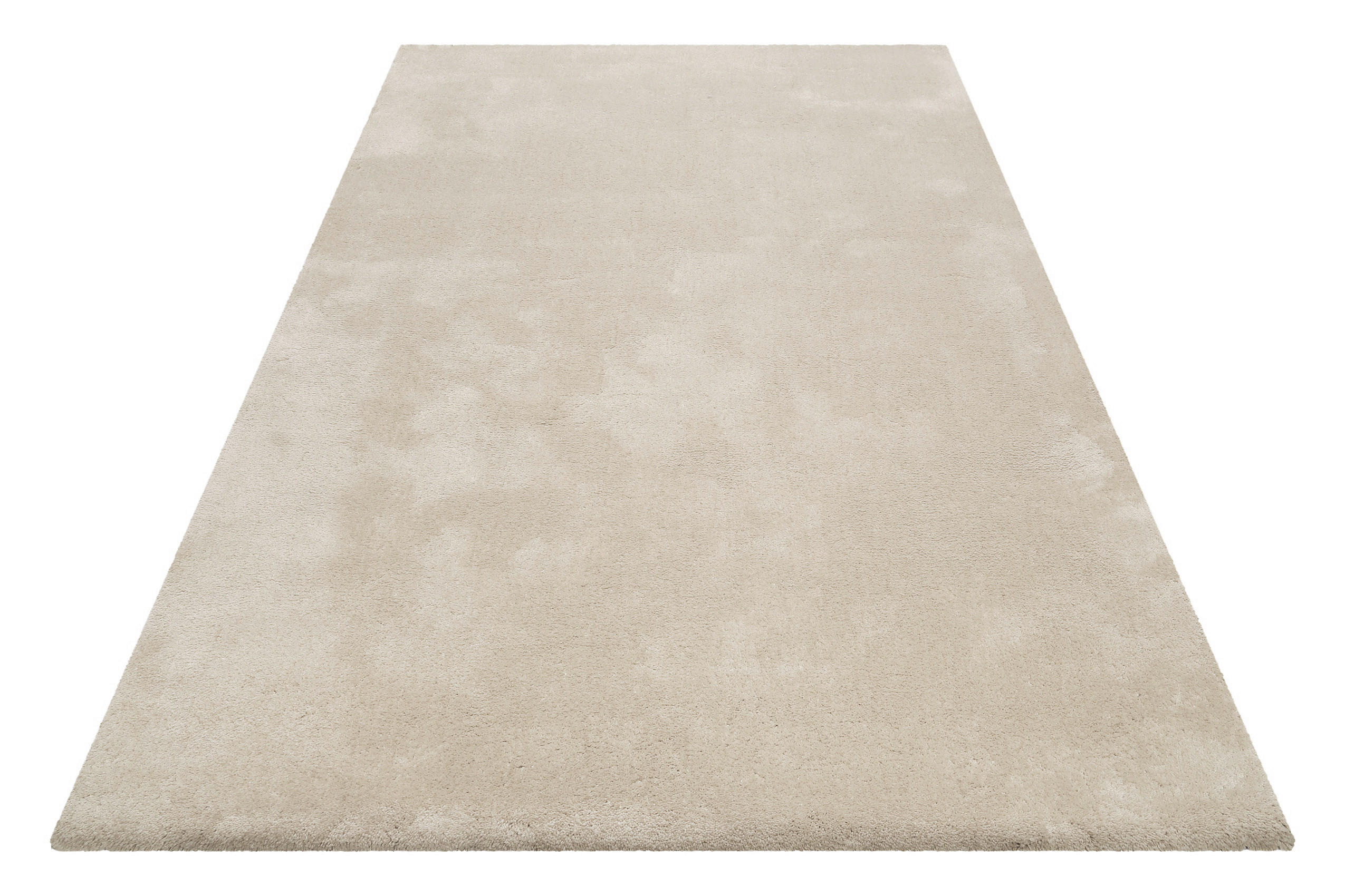 Thumbnail - Wecon Home Basic Hochflorteppich Emilia, Beige, Textil, Uni, rechteckig, 70x140 cm, Textiles Vertrauen - Oeko-Tex®, für ...