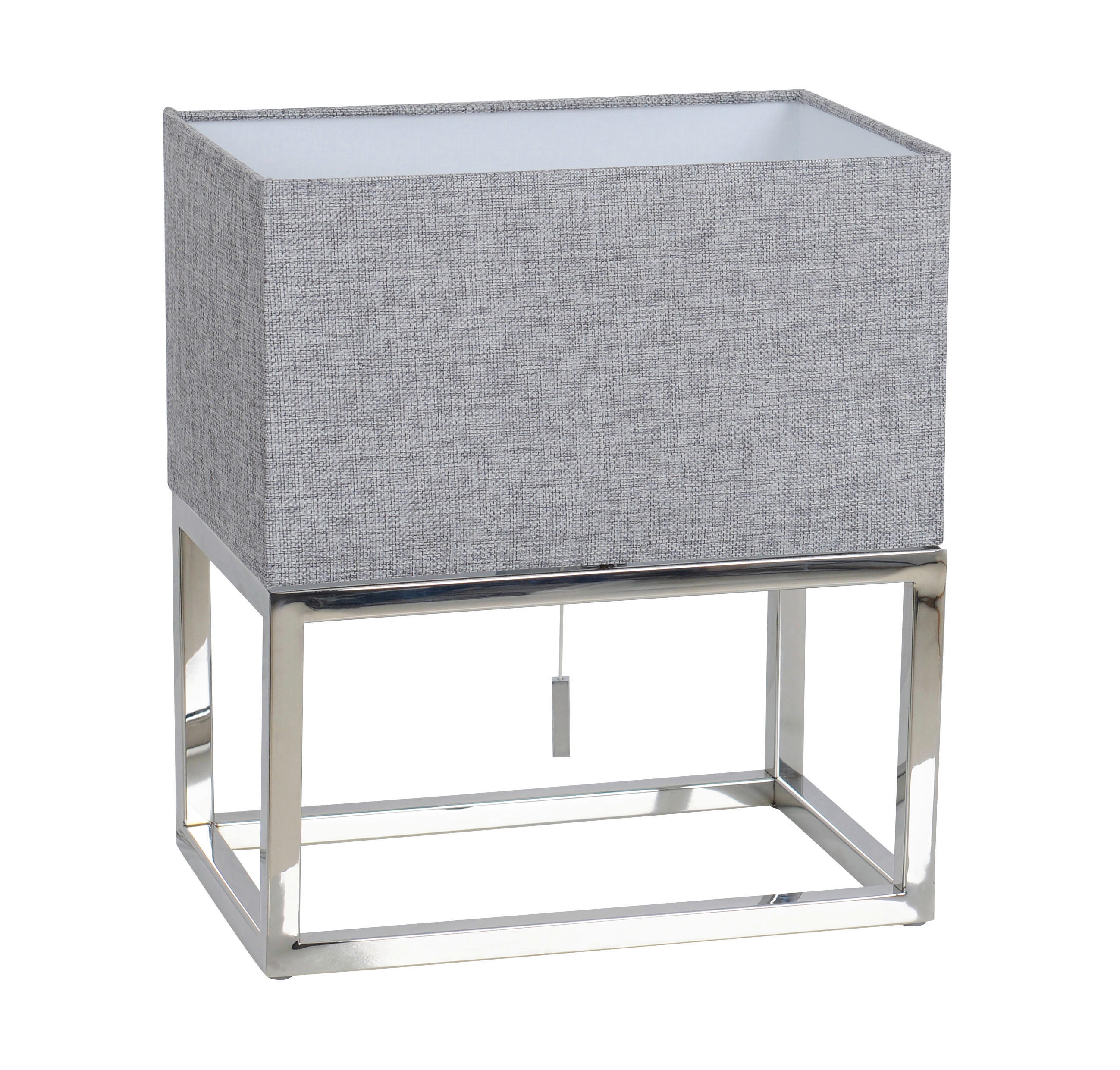 TISCHLEUCHTE 19/34 cm   - Grau, Design, Kunststoff/Textil (19/34cm) - Näve