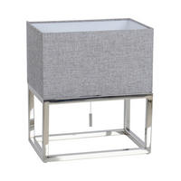 TISCHLEUCHTE 19/34 cm   - Grau, Design, Kunststoff/Textil (19/34cm) - Näve