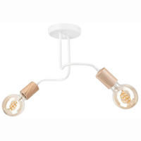 DECKENLEUCHTE  45/26 cm    - Weiß, Basics, Holz/Metall (45/26cm)