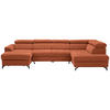 SOFFA i struktur orange  - orange/svart, Design, metall/textil (177/327/203cm) - Livetastic