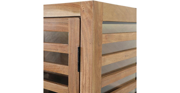 HIGHBOARD in 100/160/43 cm - Schwarz/Braun, LIFESTYLE, Glas/Holz (100/160/43cm) - Landscape