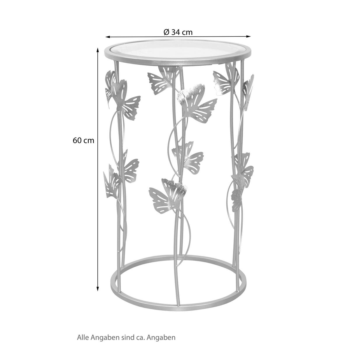 BEISTELLTISCH 34/34/60 cm Goldfarben rund  - Goldfarben, Design, Glas/Metall (34/34/60cm) - MID.YOU