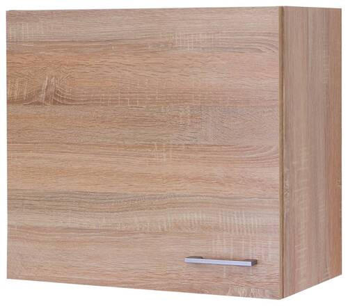 KÜCHENOBERSCHRANK 60/54,8/32 cm  in Sonoma Eiche, Weiß  - Alufarben/Weiß, KONVENTIONELL, Holzwerkstoff/Kunststoff (60/54,8/32cm) - FlexWell