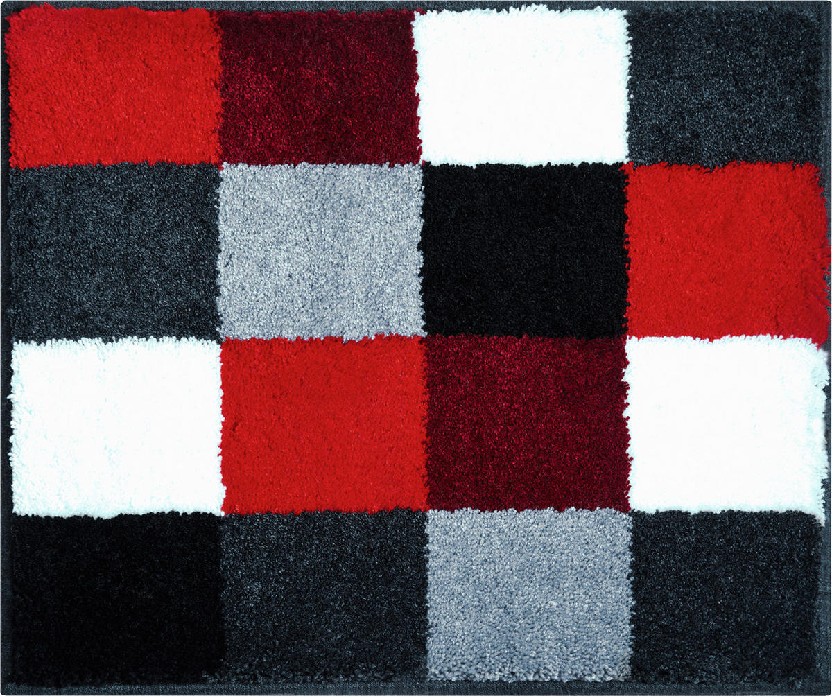 BIDET-VORLEGER Rot, Schwarz, Weiß 50/60 cm  - Rot/Schwarz, Basics, Kunststoff/Textil (50/60cm) - Grund