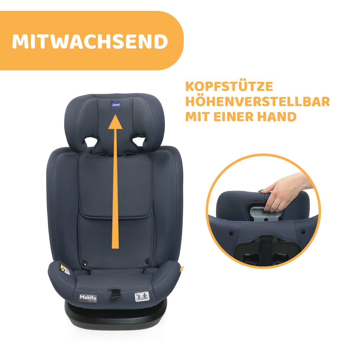 KINDERAUTOSITZ MOKITA I-SIZE  - Dunkelgrau, Basics (46/79/44cm) - Chicco