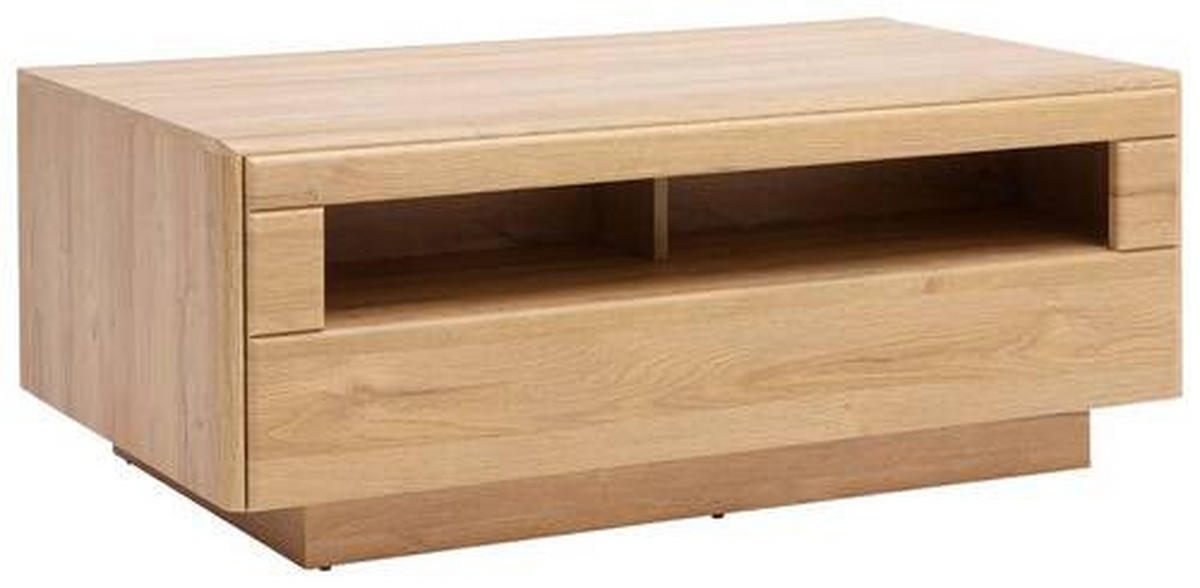 COUCHTISCH in Holzwerkstoff 115/70/45 cm  - Eichefarben/Silberfarben, Konventionell, Holzwerkstoff/Metall (115/70/45cm) - Cantus