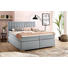 BOXSPRINGBETT 180/200 cm in Hellblau - Eichefarben/Hellblau, Design, Holz/Textil (180/200cm) - Novel BOXSPRINGBETT 180/200 cm in Hellblau - Eichefarben/Hellblau, Design, Holz/Textil (180/200cm) - Novel