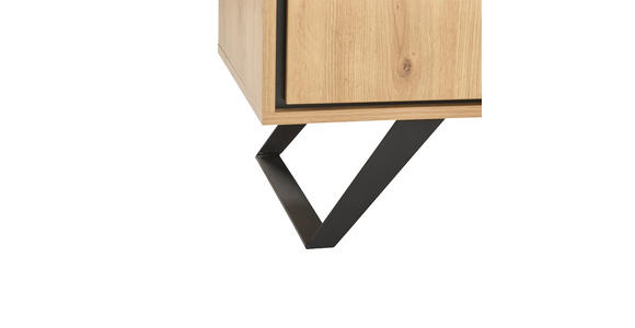 KOMMODE  in 110/78/40 cm  - Eichefarben/Schwarz, LIFESTYLE, Holzwerkstoff/Metall (110/78/40cm) - Xora