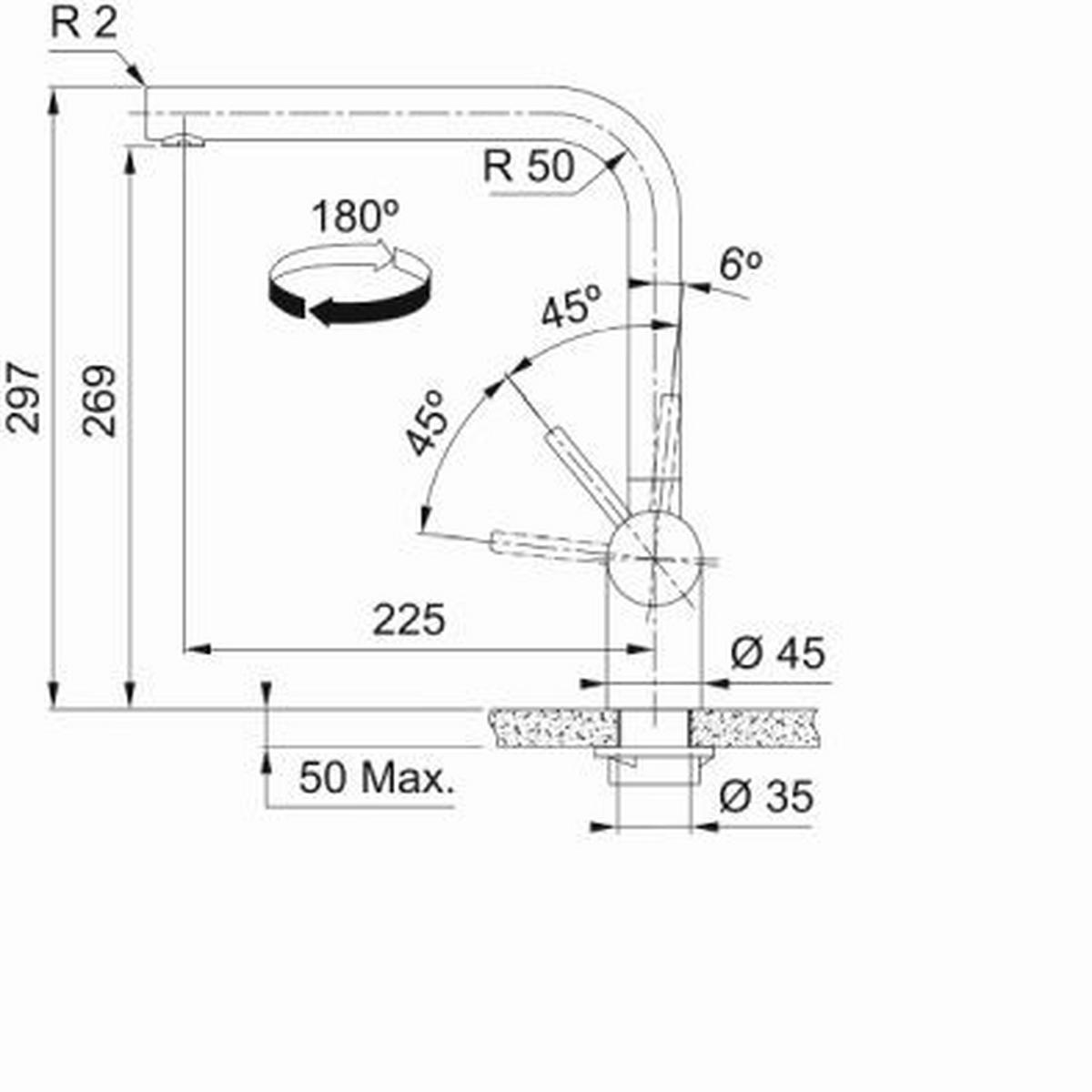KÜCHENARMATUR - Edelstahlfarben, Basics, Metall (29,7/24,0/5cm) - Franke