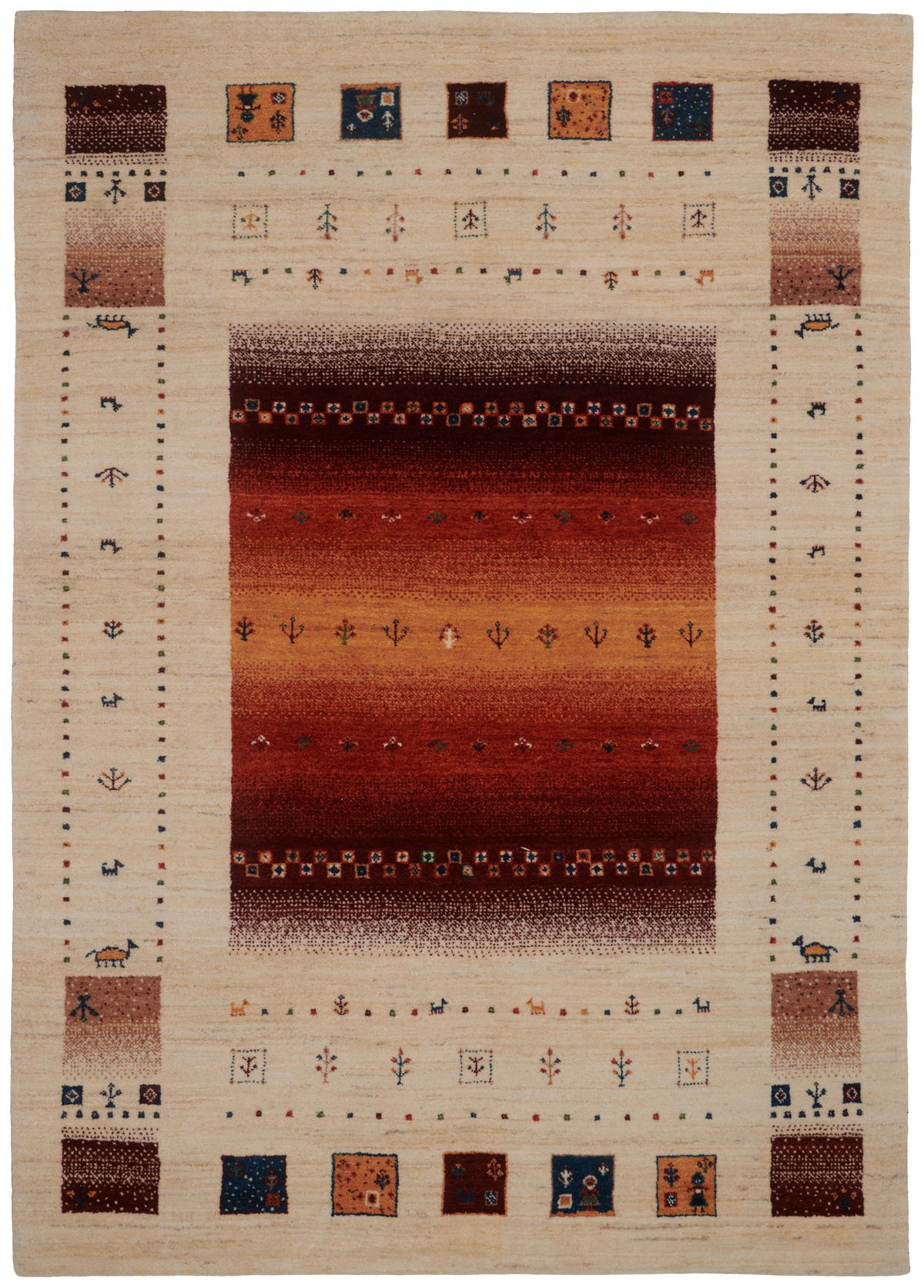 ORIENTTEPPICH 170/240 cm Mother Earth Red Gelb, Naturfarben, Rot  - Gelb/Rot, LIFESTYLE, Textil (170/240cm) - Cazaris