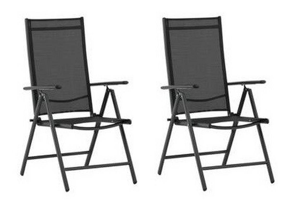 UTESTOLAR SET i metall, textil svart  - svart, Klassisk, metall/textil (55/108/62cm) - Gardenson