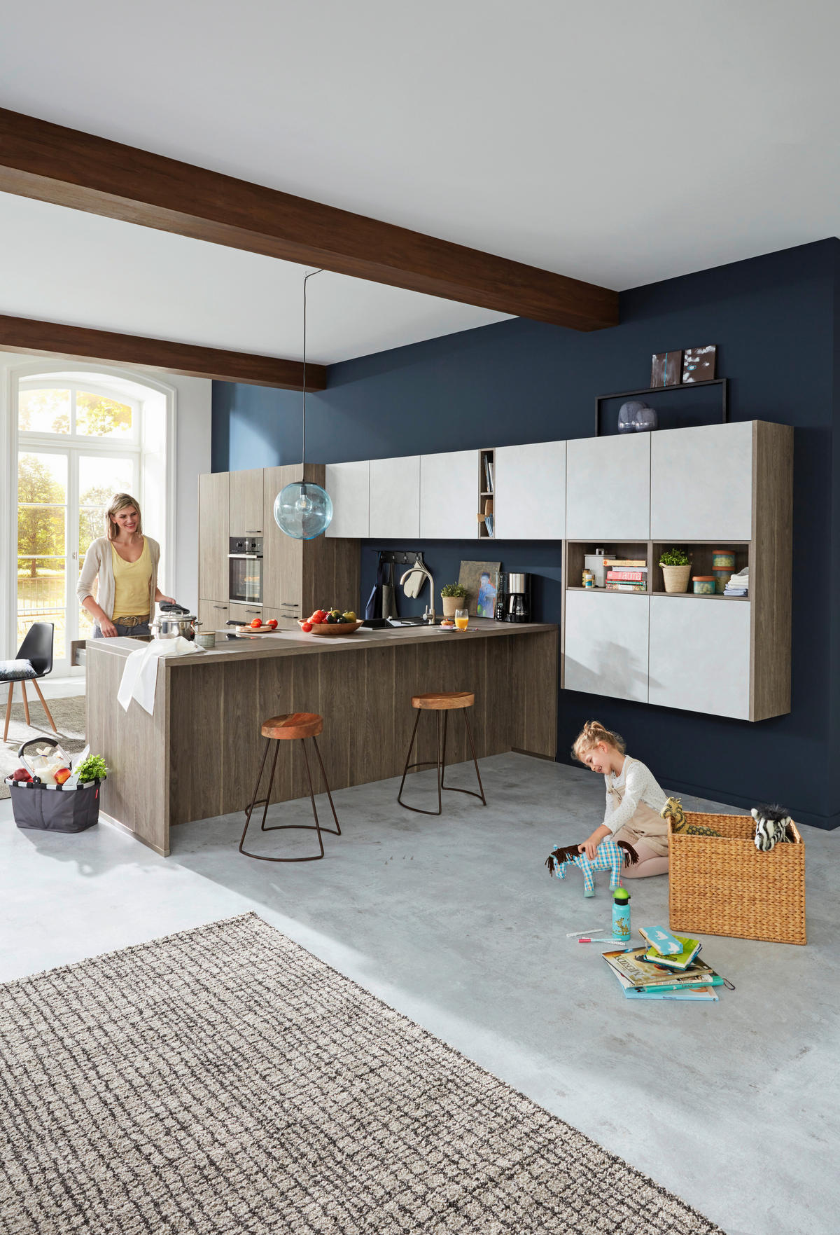 KUCHYŇA NA MIERU DK104 - sivá/farba duba, Modern, kompozitné drevo - Dieter Knoll