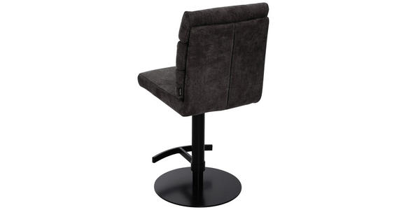BARHOCKER Webstoff Braun Eisen Stoffauswahl, Sitzfläche 360° drehbar  - Schwarz/Braun, Design, Textil/Metall (42/90-117/58,5cm) - Novel