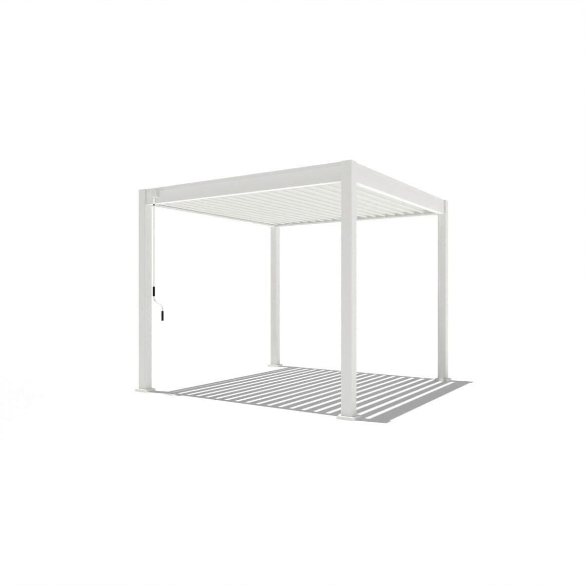 PERGOLA 300/255/300 cm   - Weiß Hochglanz, Basics, Metall (300/255/300cm) - Gardenson