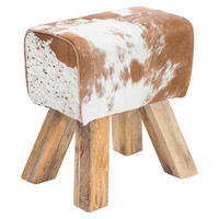 TABURE, krzno rjava, bela  - bela/rjava, Natur, les/krzno (40/47/30cm) - MID.YOU