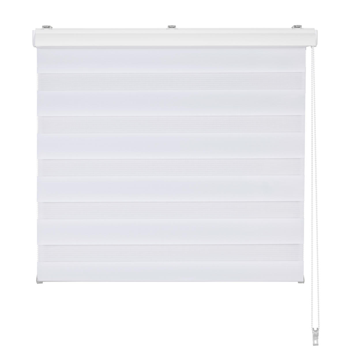 DOPPELROLLO  halbtransparent   80/210 cm   - Weiß, Basics, Kunststoff (80/210cm) - Boxxx