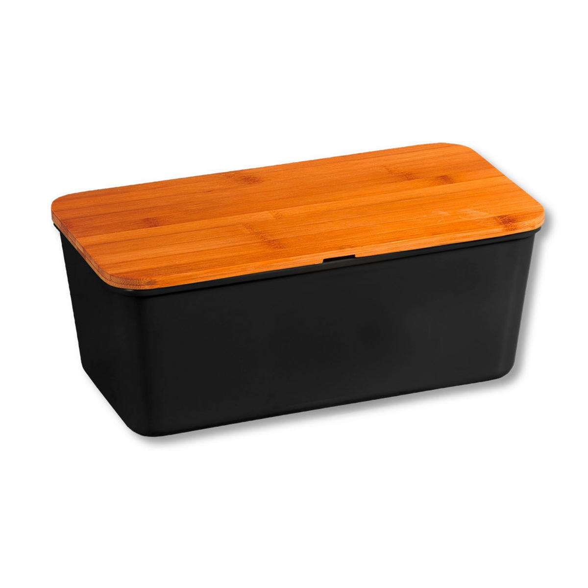 BROTBOX  - Schwarz/Naturfarben, Basics, Holz/Kunststoff (34/18/13.5cm) - Kesper