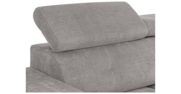 ECKSOFA in Chenille Grau  - Schwarz/Grau, KONVENTIONELL, Textil/Metall (264/178cm) - Hom`in