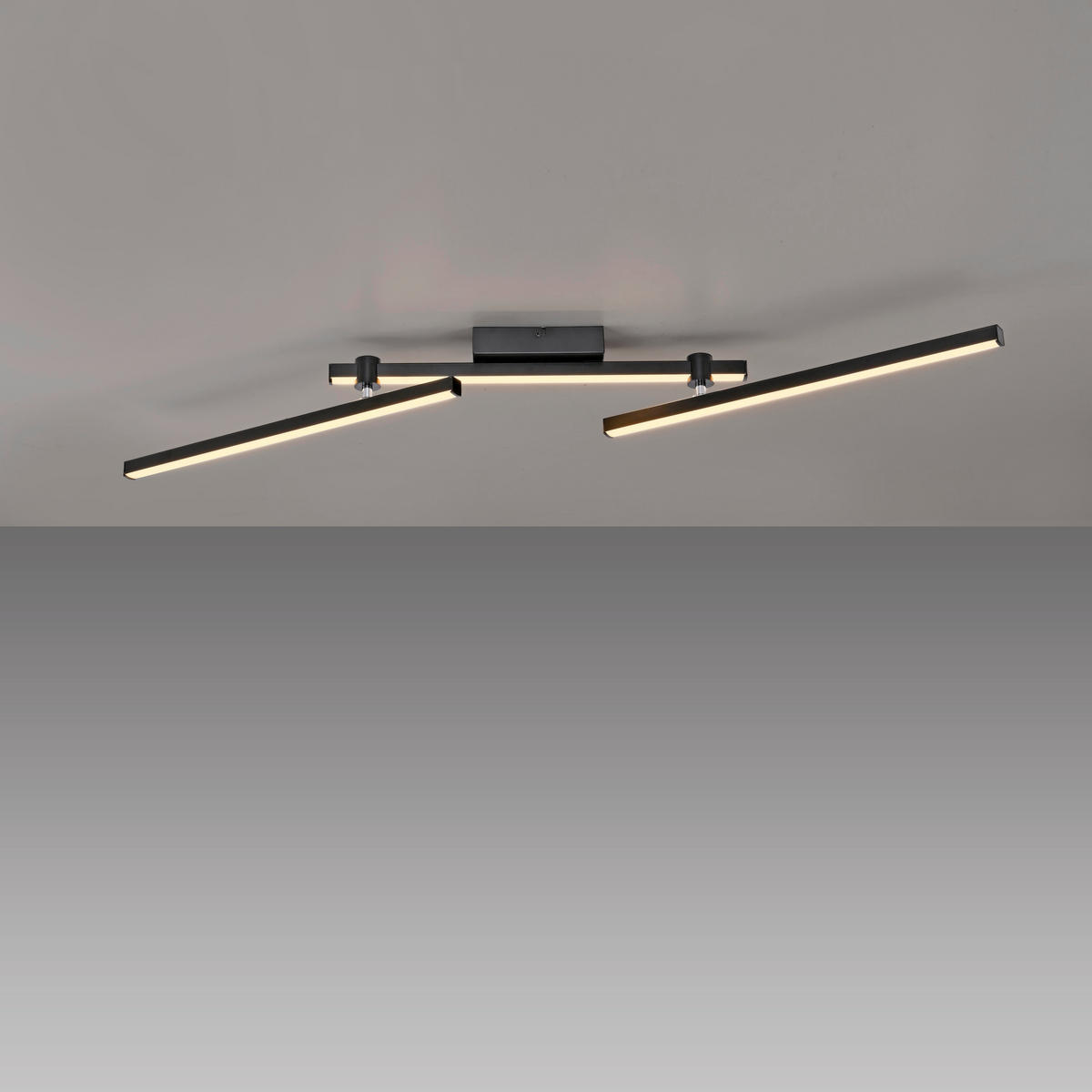 LED-DECKENLEUCHTE 106,4/76,4/10 cm   - Schwarz, Design, Kunststoff/Metall (106,4/76,4/10cm) - Schöner Wohnen