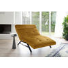 RELAXLIEGE in Mikrofaser Braun, Orange  - Schwarz/Braun, Design, Textil/Metall (120/54-113/158-198cm) - Pure Home Lifestyle