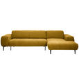 ECKSOFA in Chenille Currygelb  311/167 cm  - Currygelb/Schwarz, Design, Textil/Metall (311/167cm) - Xora