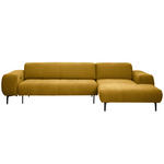 ECKSOFA in Chenille Currygelb  311/167 cm  - Currygelb/Schwarz, Design, Textil/Metall (311/167cm) - Xora