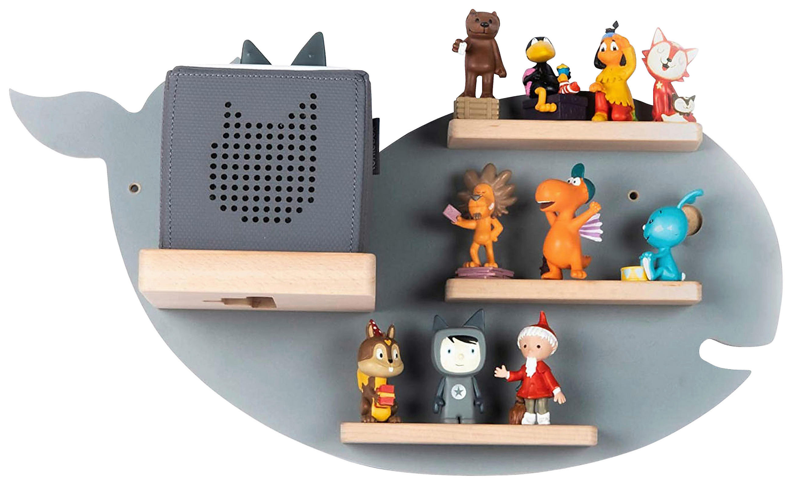 KINDERREGAL  - Grau, Modern, Holzwerkstoff (51/29/19cm) - MID.YOU