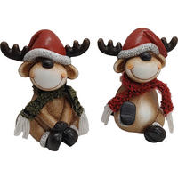 DEKORENTIER - Rot/Braun, Lifestyle, Kunststoff/Textil (15/17,5/13cm) - X-Mas