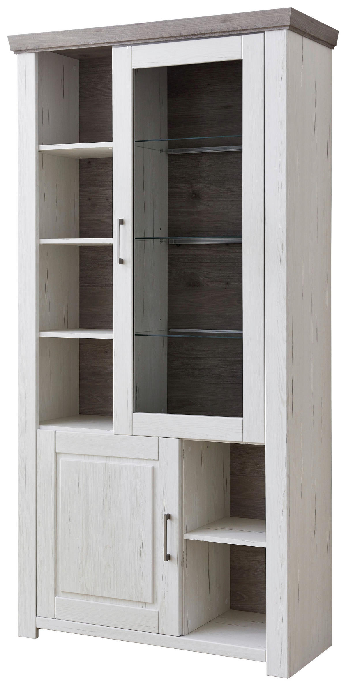 VITRINE  in Eichefarben, Pinienfarben - Eichefarben/Pinienfarben, LIFESTYLE, Glas/Holzwerkstoff (104,5/206,6/42,2cm) - Landscape