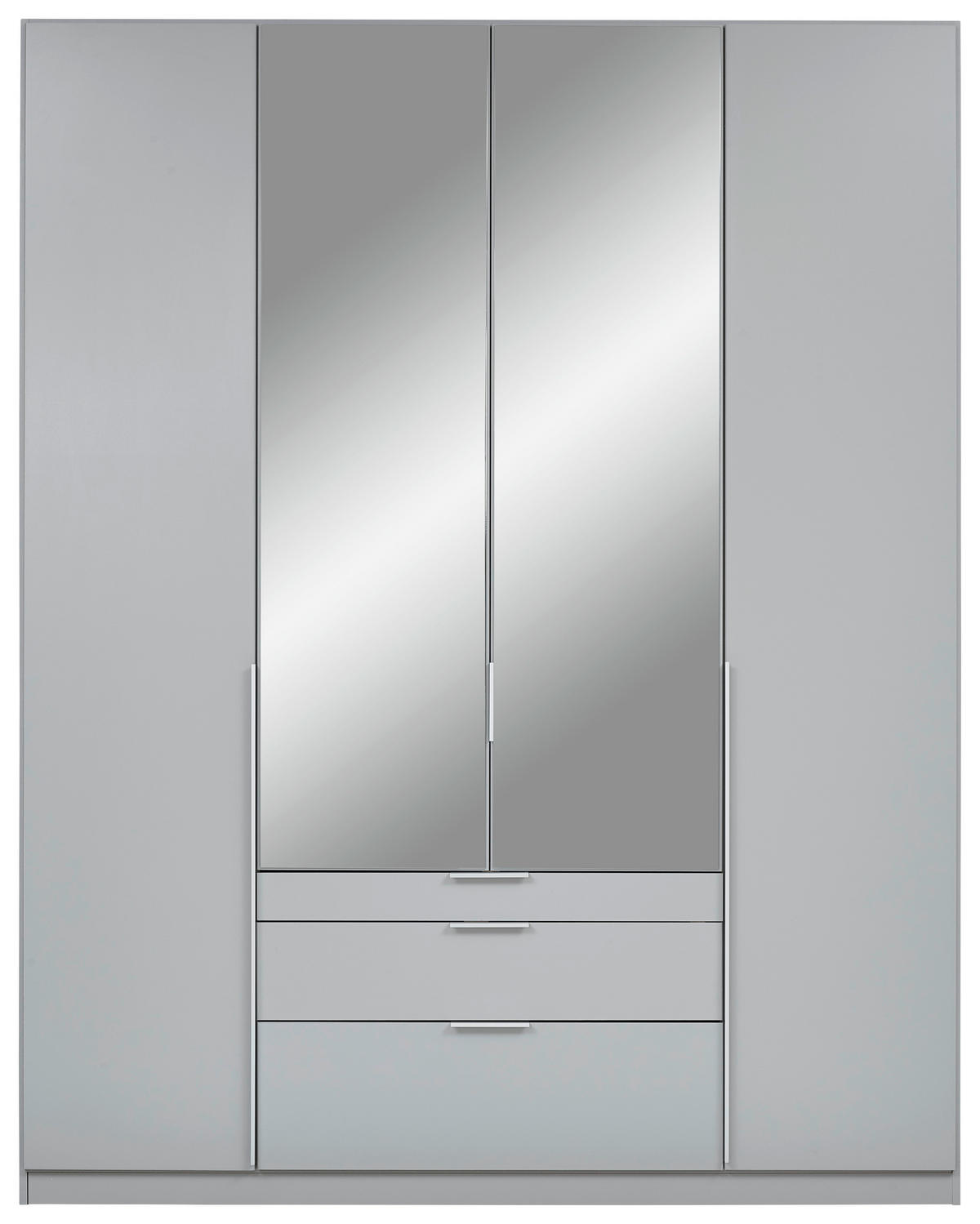 DREHTÜRENSCHRANK 181/229/54 cm 4-türig Hellgrau, Silberfarben  - Silberfarben/Hellgrau, MODERN, Holzwerkstoff (181/229/54cm) - Rauch Möbel