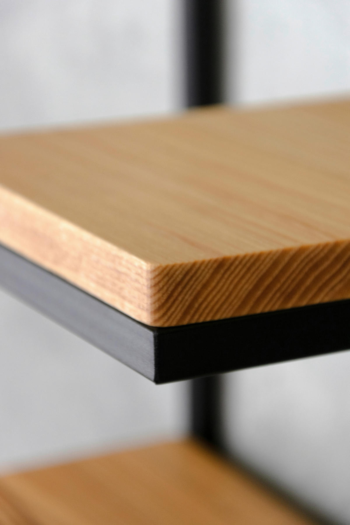 WANDREGAL  - Schwarz, Design, Holz/Metall (23/20/30cm)