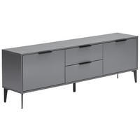 LOWBOARD Anthrazit  - Anthrazit/Schwarz, MODERN, Holzwerkstoff/Kunststoff (165/54/35cm) - Hom`in