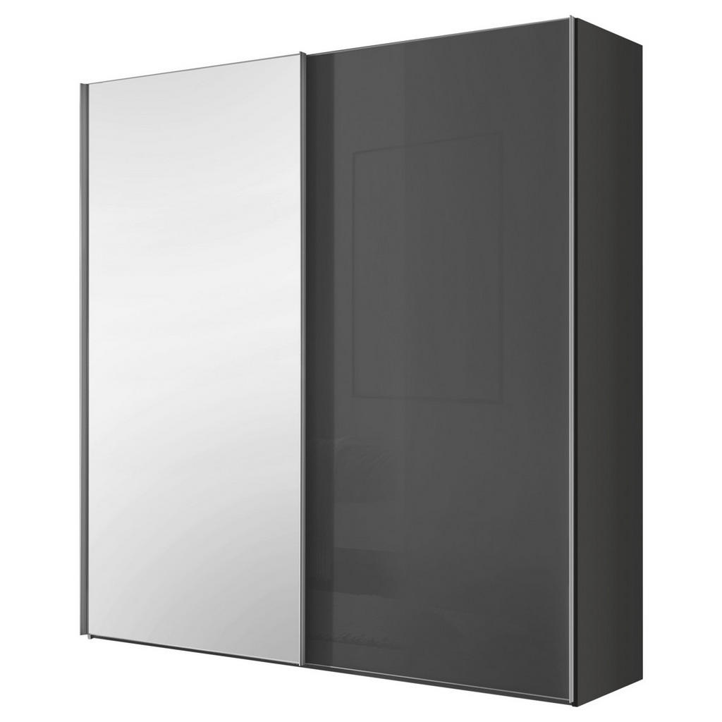 Schwebetürenschrank Lumos Vulkanglas M. Spiegel, B:200cm