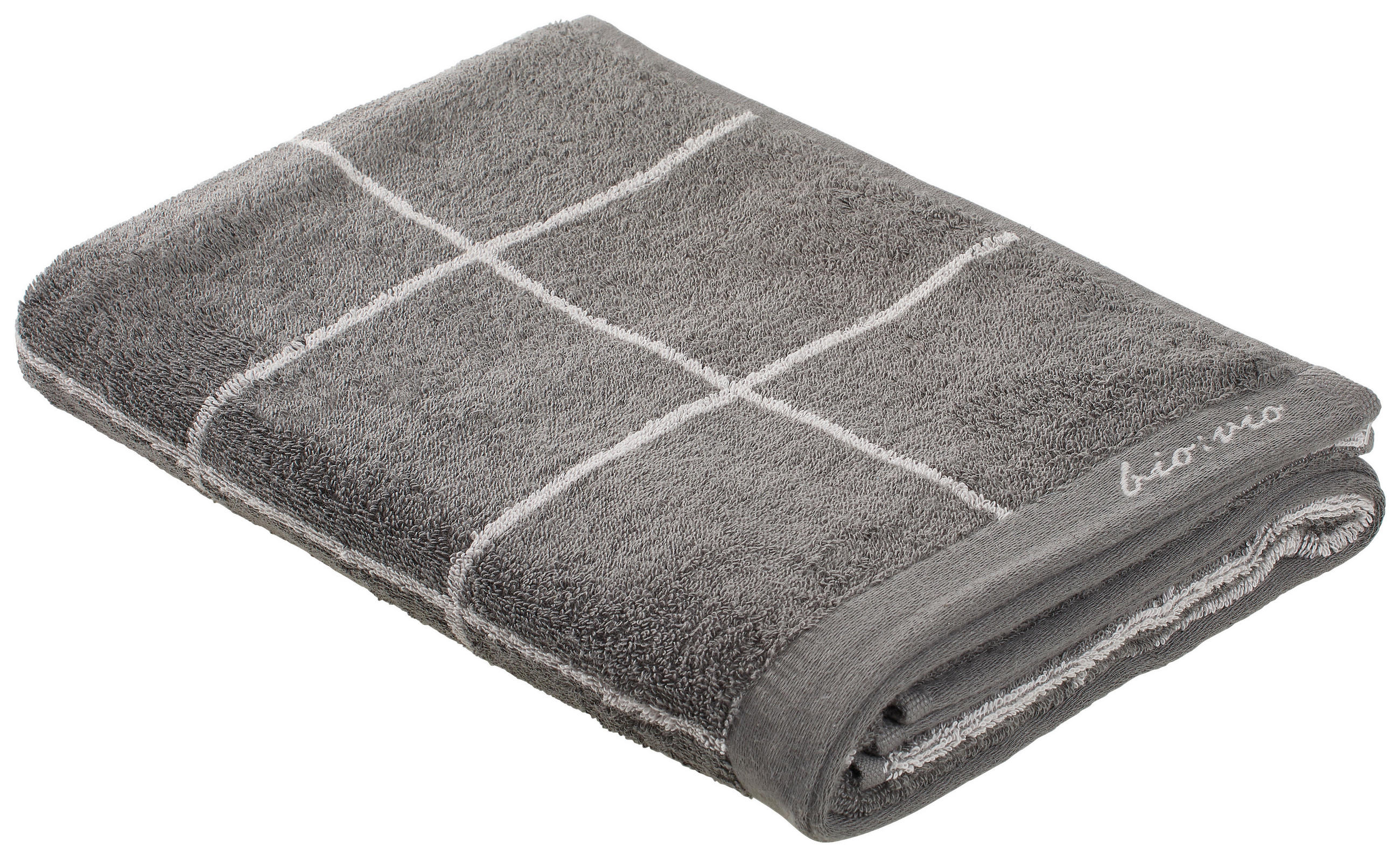 TÖRÖLKÖZŐ 70/140 cm antracit, ezüst  - ezüst/antracit, Natur, textil (70/140cm) - Bio:Vio