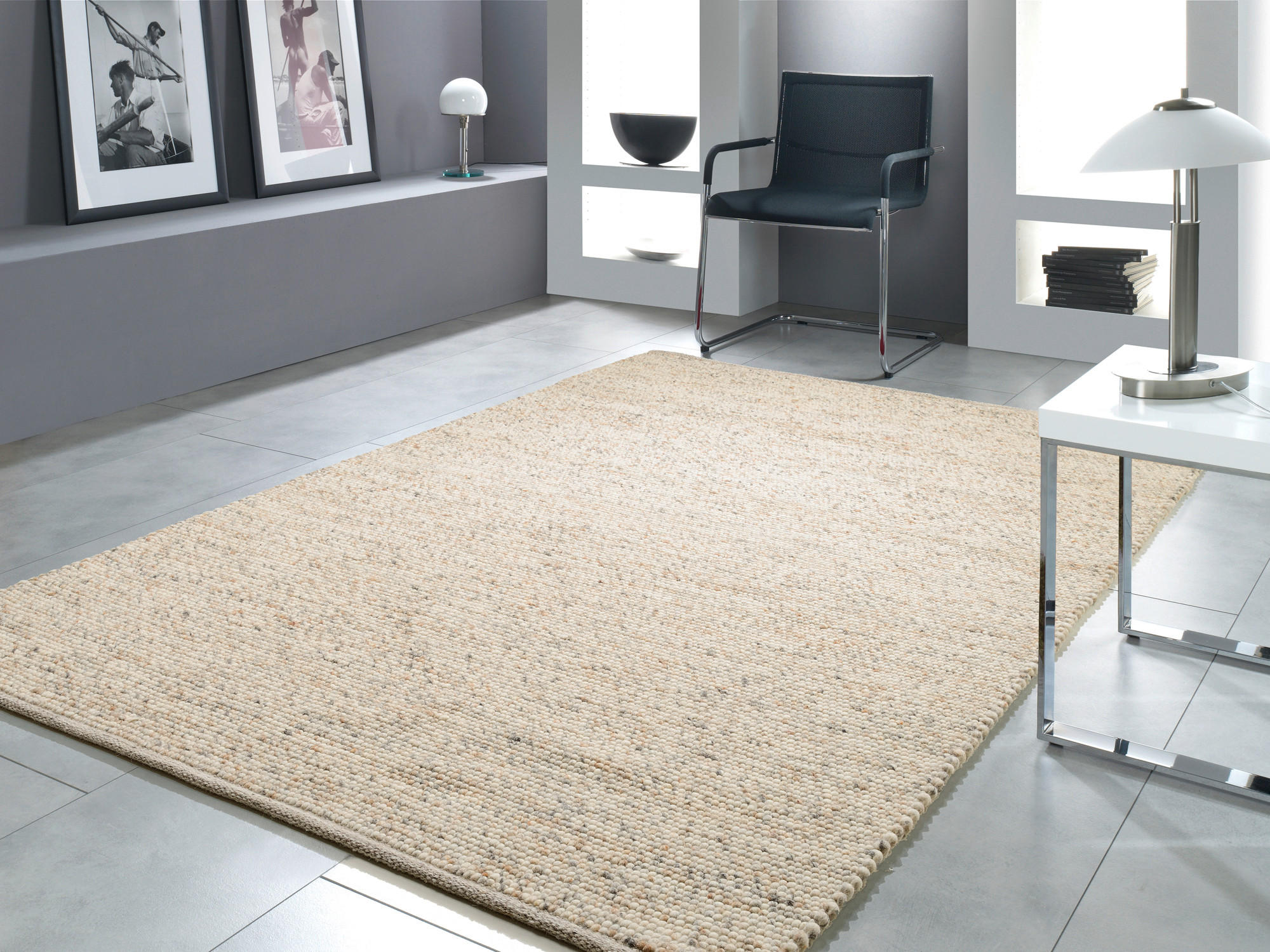 HANDWEBTEPPICH 70/140 cm Helsinki Beige  - Beige, Basics, Textil (70/140cm) - Linea Natura
