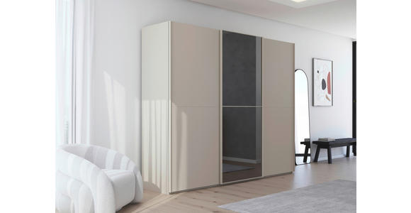 SCHWEBETÜRENSCHRANK  in Champagner  - Champagner, KONVENTIONELL, Glas/Holzwerkstoff (242/223/68cm) - Novel