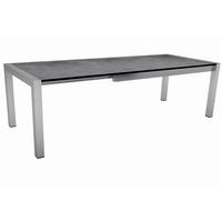 GARTENTISCH 174-254/90/75 cm Metall rechteckig  - Edelstahlfarben/Grau, Design, Kunststoff/Metall (174-254/90/75cm) - Stern