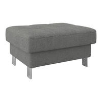 HOCKER Drell Dunkelgrau  - Dunkelgrau, MODERN, Textil/Metall (90/44/73cm) - MID.YOU