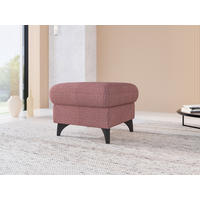 HOCKER in Textil Aubergine  - Aubergine/Schwarz, KONVENTIONELL, Textil/Metall (58/48/58cm) - Sit & More