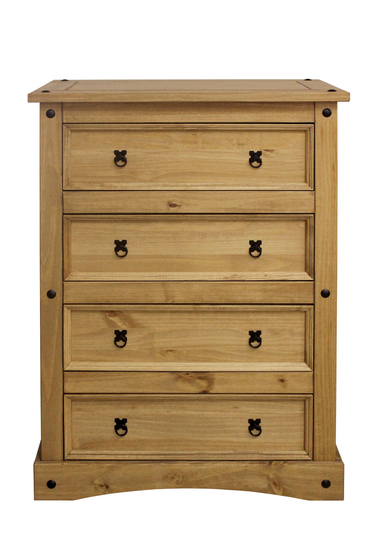 KOMMODE  in 90/122/48 cm  - Schwarz/Honig, Natur, Holz/Metall (90/122/48cm) - Livetastic