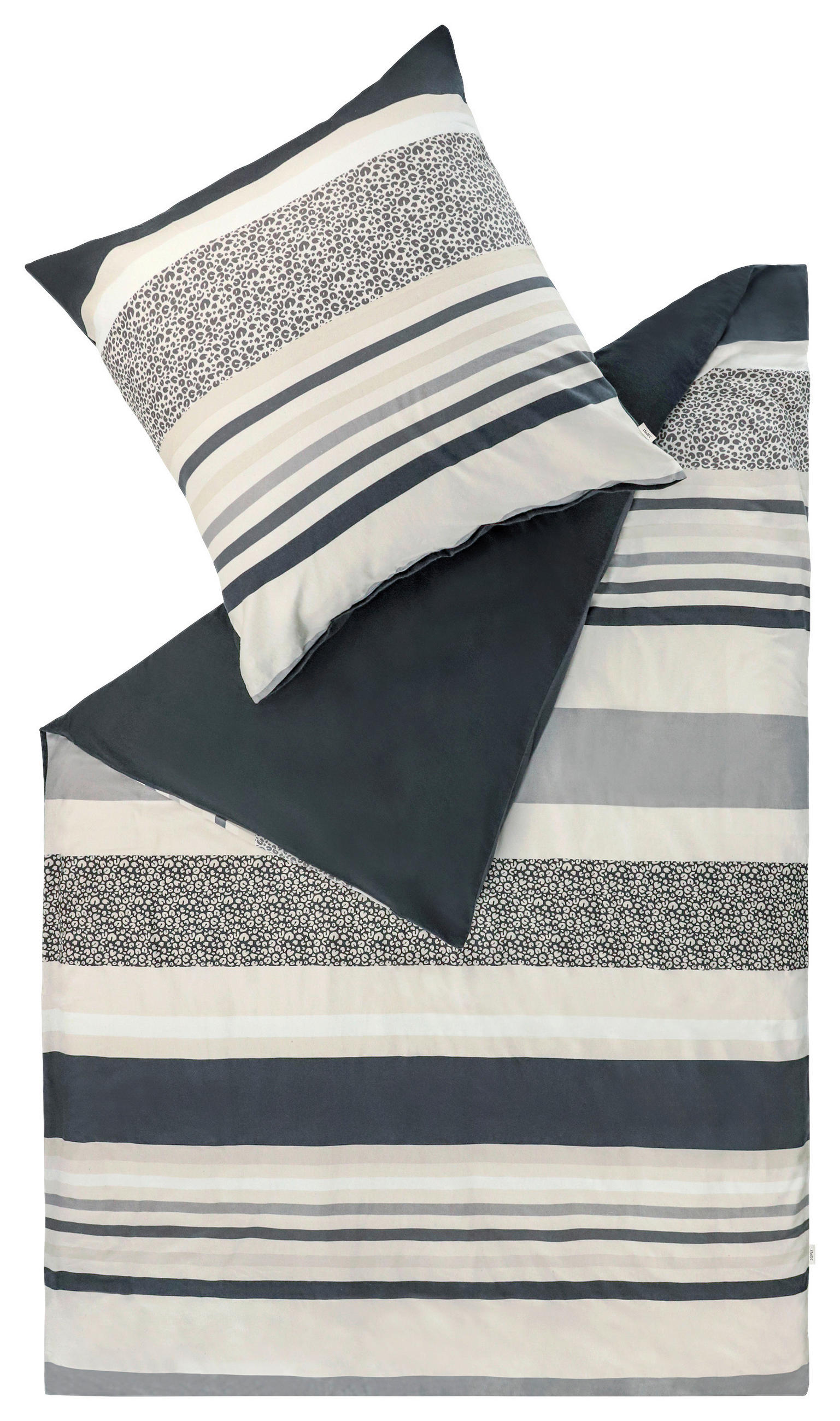 WENDEBETTWÄSCHE 3-teilig E-Leo Stripe nature Flanell 200/200 cm  - Beige/Naturfarben, Design, Textil (200/200cm) - Esprit