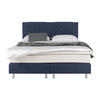 BOXSPRING-ÁGY 180/200 cm  kék  - alumíniumszínű/kék, Design, fa (180/200cm) - Carryhome