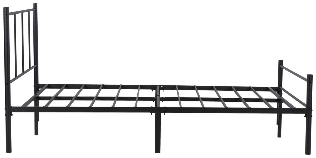 METALLBETT 140/200 cm  in Schwarz  - Schwarz, Basics, Metall (140/200cm) - Boxxx