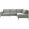ECKSOFA in Flachgewebe Beige  - Beige/Schwarz, Design, Textil/Metall (260/210cm) - Johann Jakob