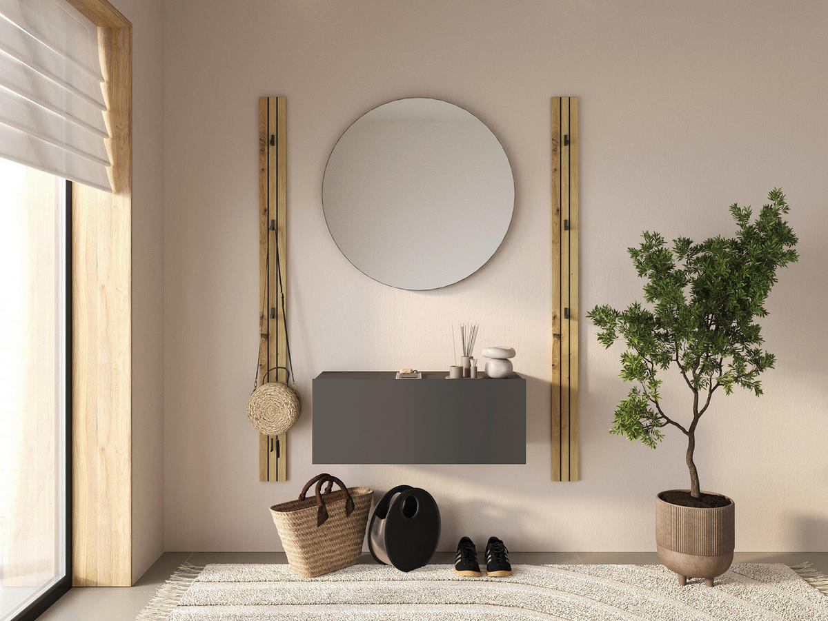 WANDKONSOLE Holzwerkstoff Anthrazit  - Anthrazit, MODERN, Holzwerkstoff (80/31,7/36,6cm) - Xora