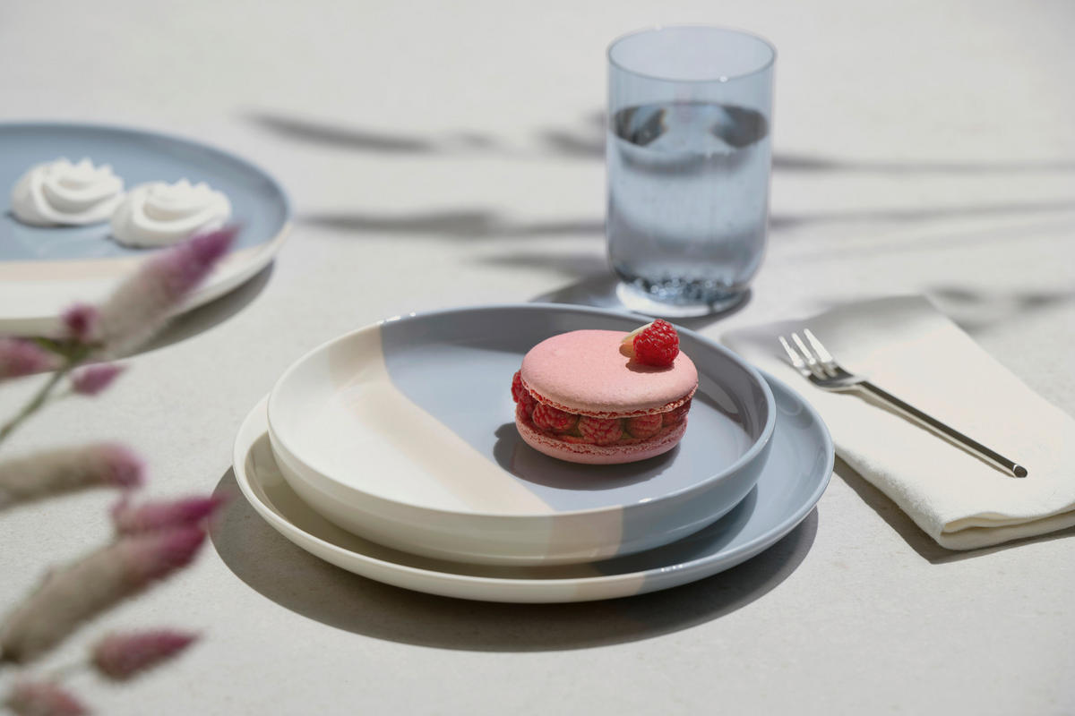 TAFELSERVICE PastelPop Blue 8-teilig  - Pastellblau/Beige, Basics, Keramik - Villeroy & Boch